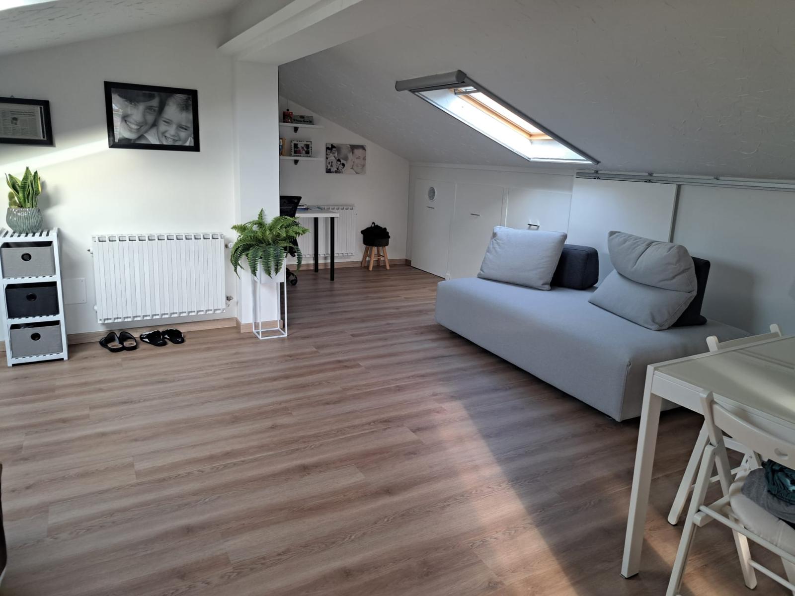 Mansarda ristrutturata con parquet e living EDILSCATTO